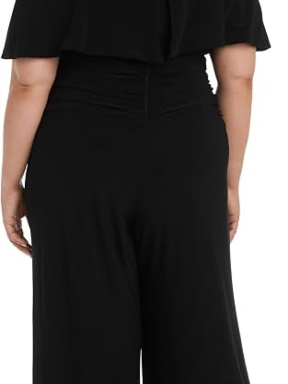 โจ R&M Richards Black Rhinestone Strap Cold Shoulder Jumpsuit Size 8 NWT - Picture 6 of 6